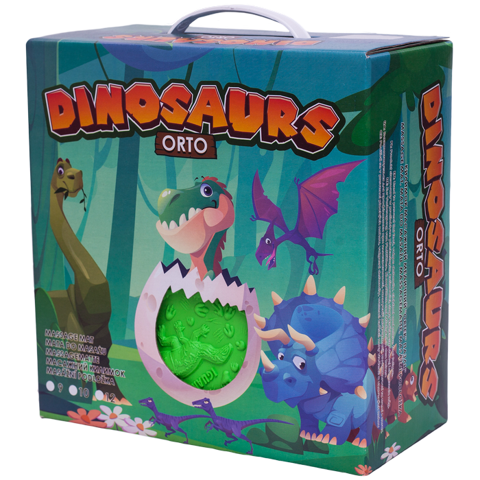 Ortopēdisko paklājiņu komplekts "Dinosaurs Puzzle 9+6"