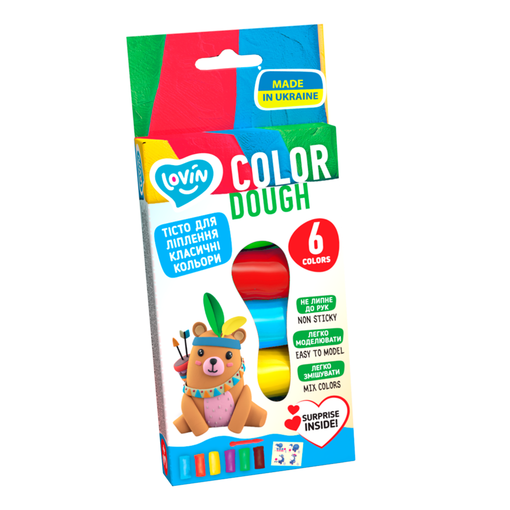 Radošais komplekts Modelēšanas mīkla Play Dough - Classic Asorti 6 krāsas