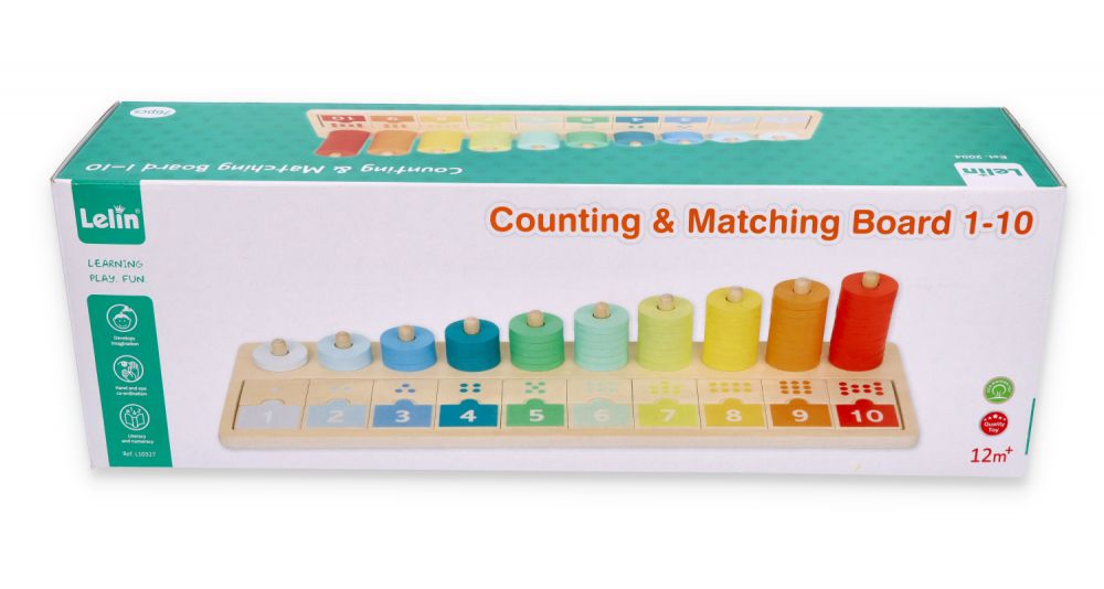 Attīstošā spēle "Counting and Matching Board 1-10"