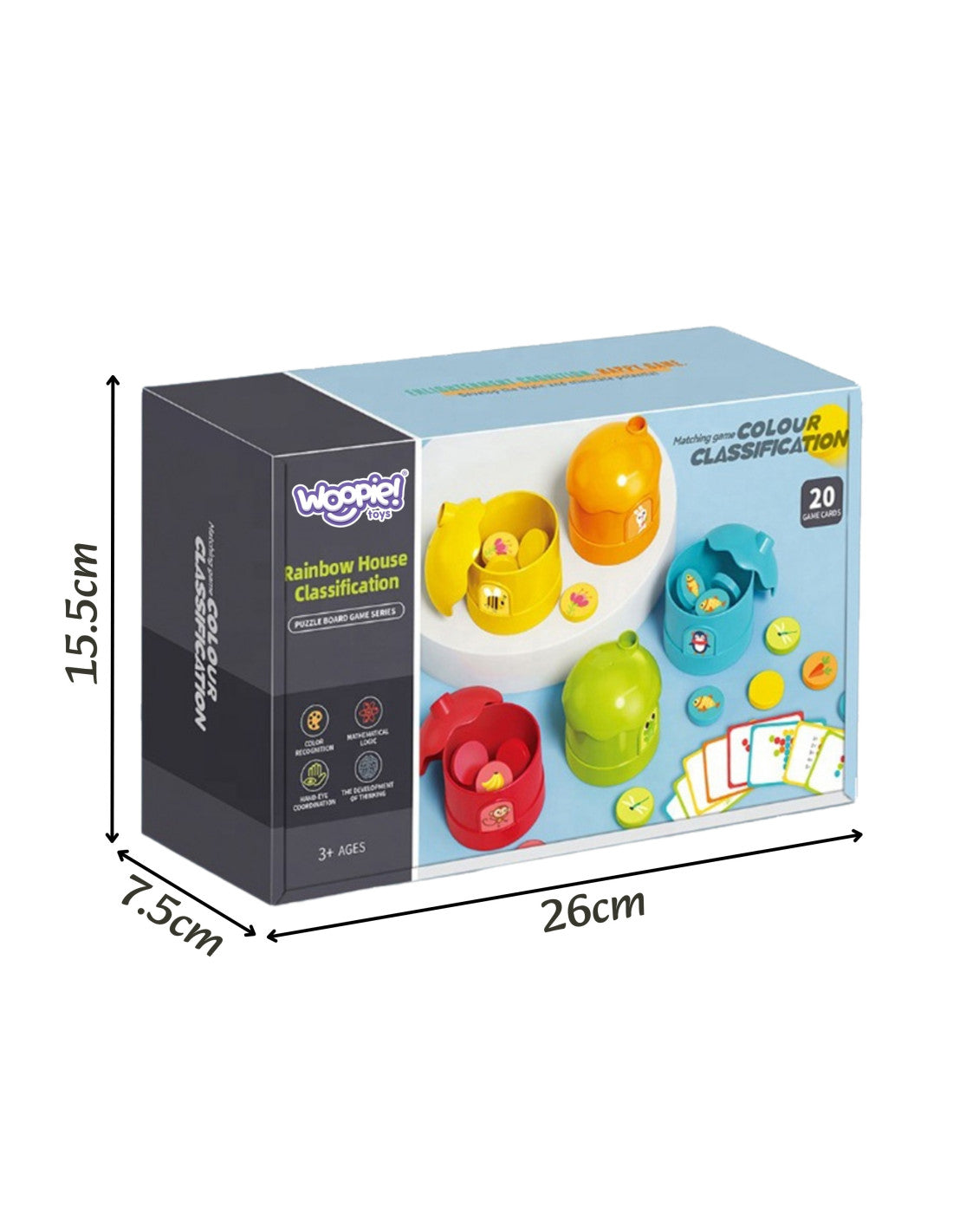 Spēle-sorteris "Rainbow House Classification"