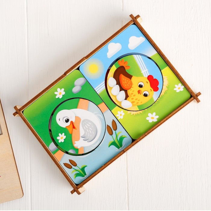 Деревянные досочки Сегена "Кто где живёт?"