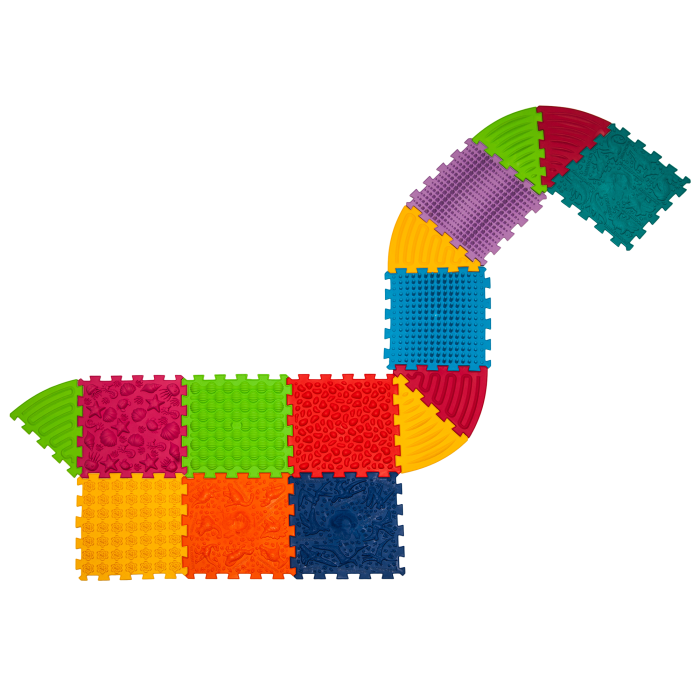 Ortopēdisko paklājiņu komplekts "Dinosaurs Puzzle 9+6"