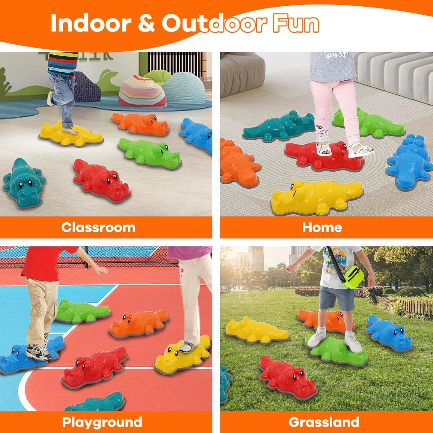 Sensorais balansa/līdzsvara celiņš "Crocodiles"