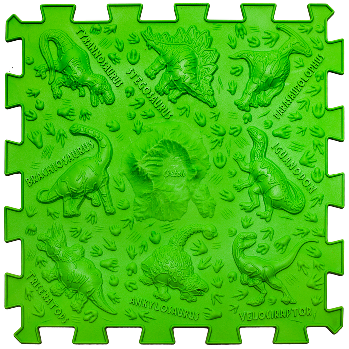 Ortopēdisko paklājiņu komplekts "Dinosaurs Puzzle 9+6"