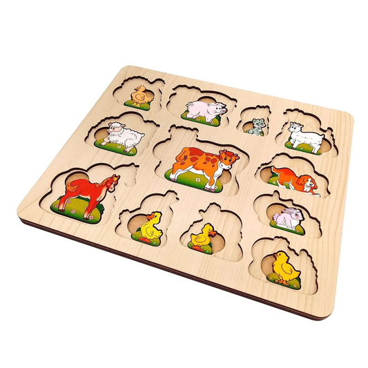 Деревянная рамка-вкладыш «Чей малыш?»