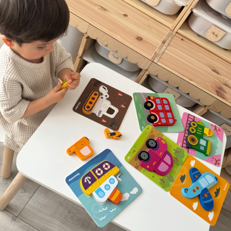 Деревянный пазл "Mini Transportation"