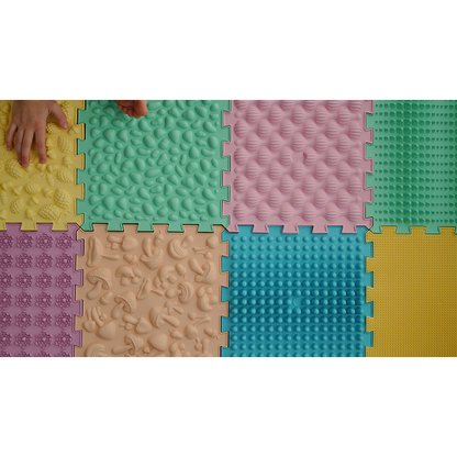 Ortopēdisko paklājiņu komplekts "Puzzle Mix Pastel 9"