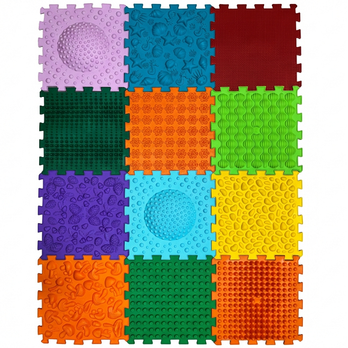 Ortopēdisko paklājiņu komplekts "Puzzle Mega Mix 12"