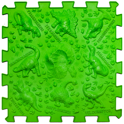 Ortopēdisko paklājiņu komplekts "Dinosaurs Puzzle 12 + 8"