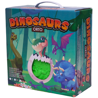 Ortopēdisko paklājiņu komplekts "Dinosaurs Puzzle 9+6"