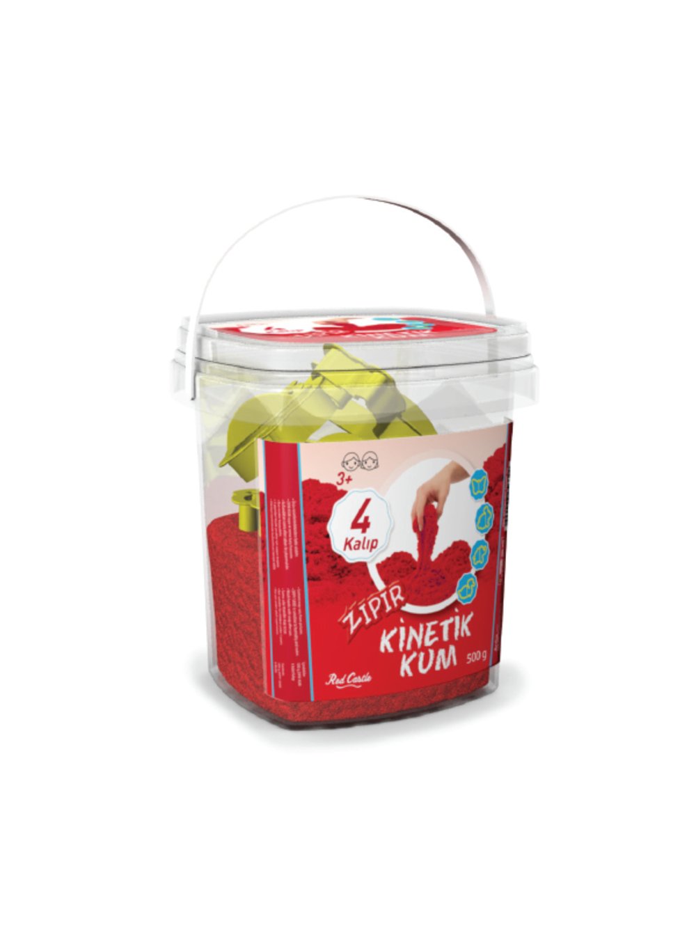 Kinētiskās smiltis (sarkanas, 500 g)