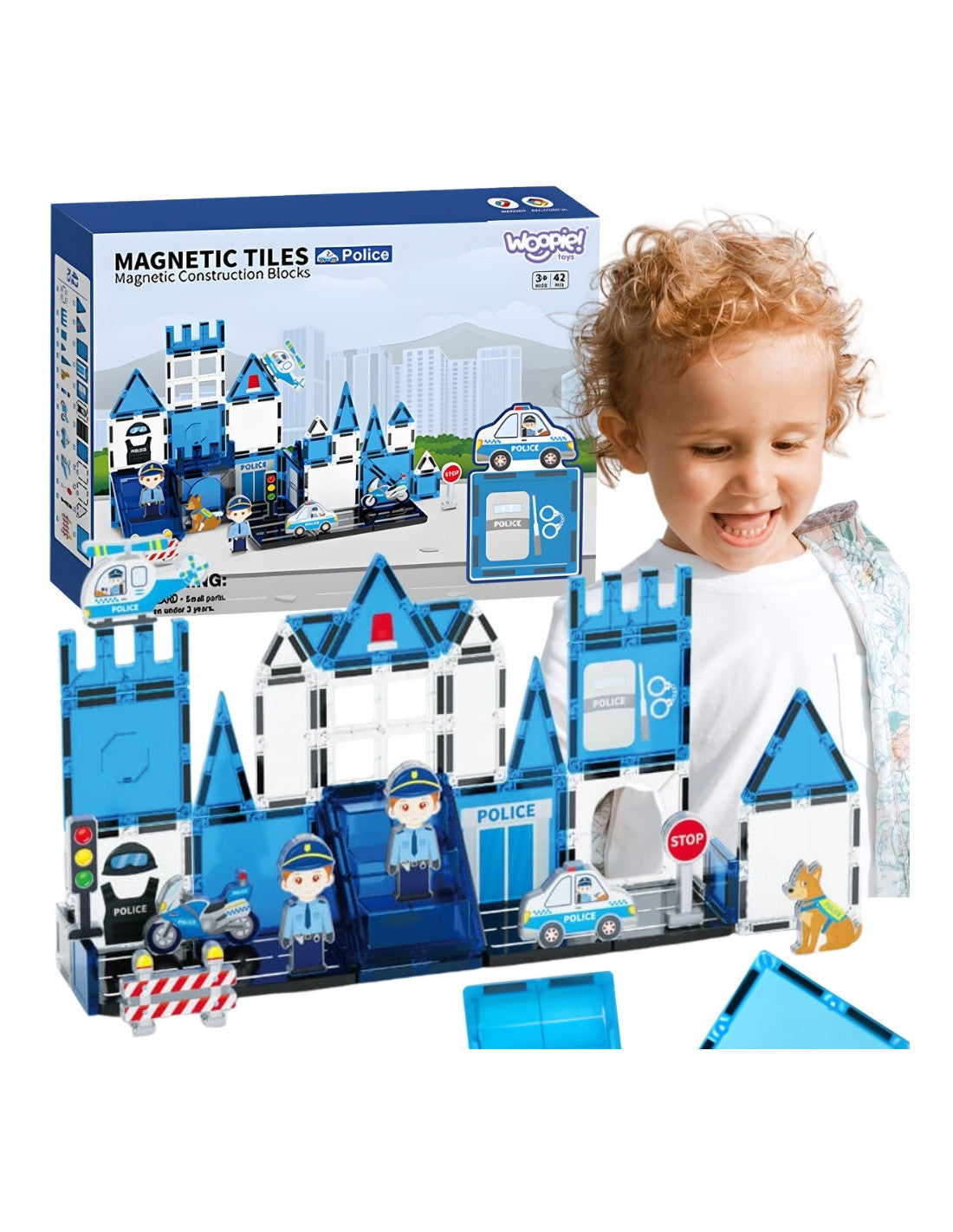 3D Magnētiskais konstruktors"Police Station" (42 det.)