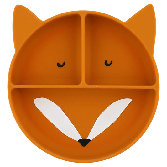 Silikona šķīvis ar piesūcekni "Mr. Fox"