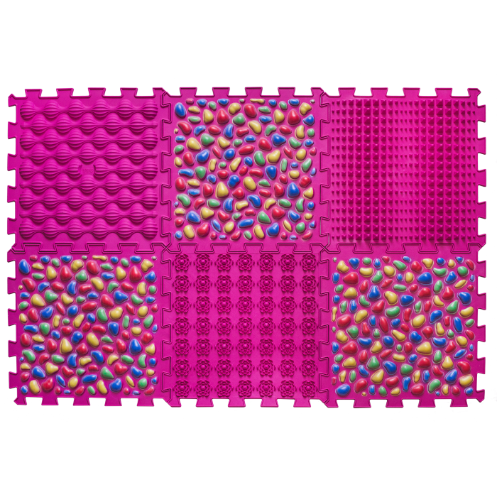 Ortopēdisko paklājiņu komplekts "Pink Pebble 6"