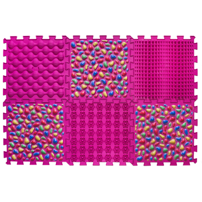 Ortopēdisko paklājiņu komplekts "Pink Pebble 6"