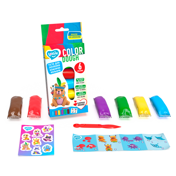 Radošais komplekts Modelēšanas mīkla Play Dough - Classic Asorti 6 krāsas