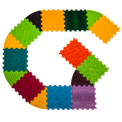 Ortopēdisko paklājiņu komplekts "Dinosaurs Puzzle 10 + 6"