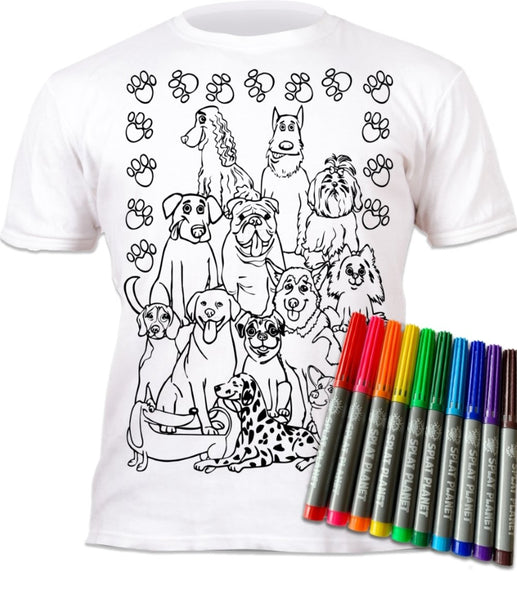 Krāsojamais t-krekls "Dogs"