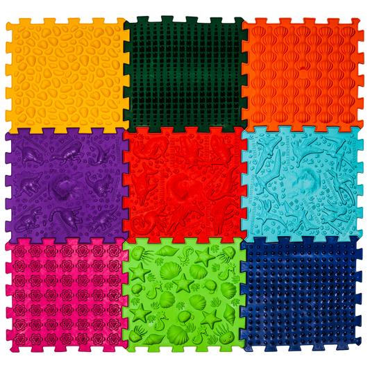 Ortopēdisko paklājiņu komplekts "Dinosaurs Puzzle 9"