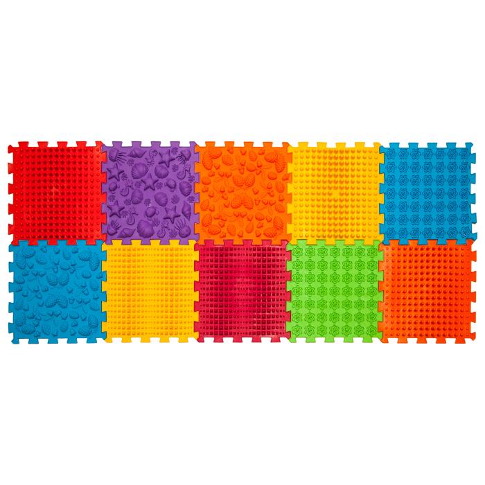 Rehabilitācijas ortopēdisko paklājiņu komplekts "HARD Puzzle Mega Mix 10 "