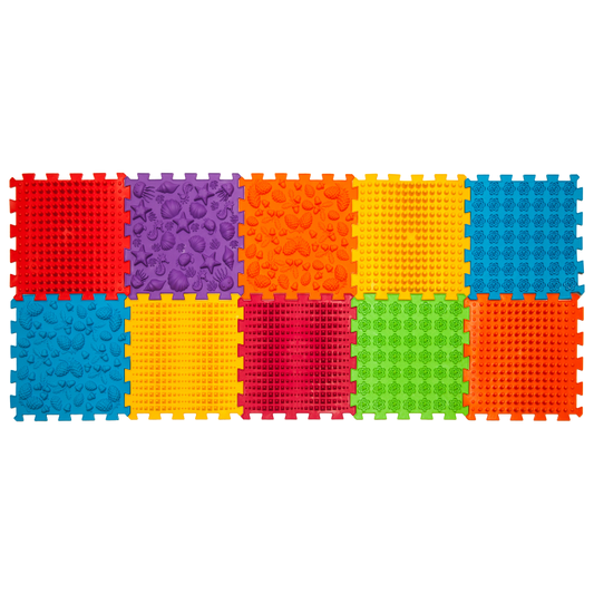 Rehabilitācijas ortopēdisko paklājiņu komplekts "HARD Puzzle Mega Mix 10 "