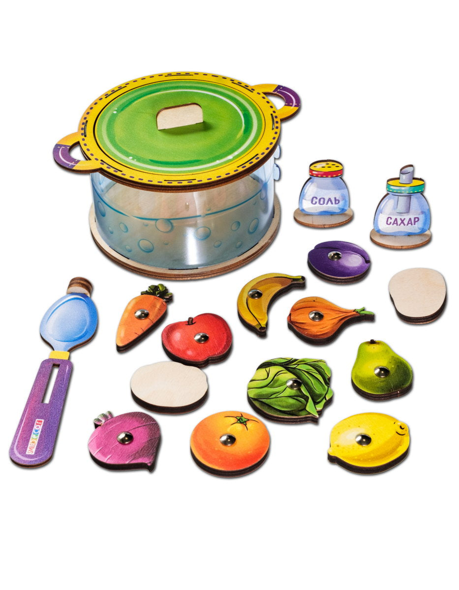 Magnētiskā spēle "Katliņš, vāri!"