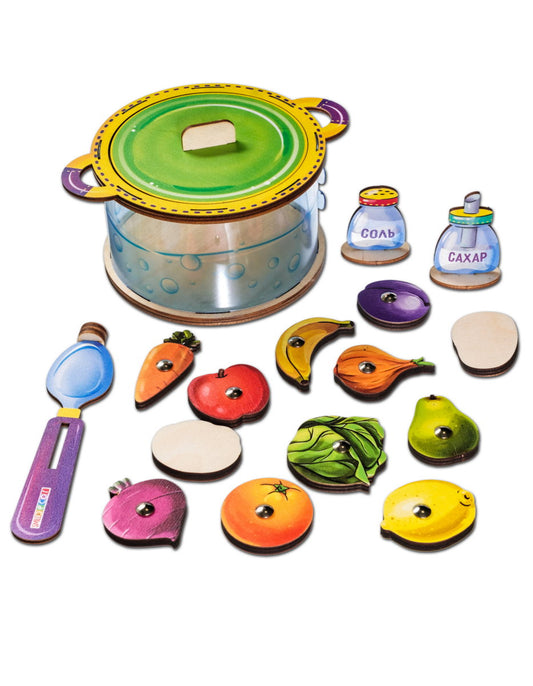 Magnētiskā spēle "Katliņš, vāri!"