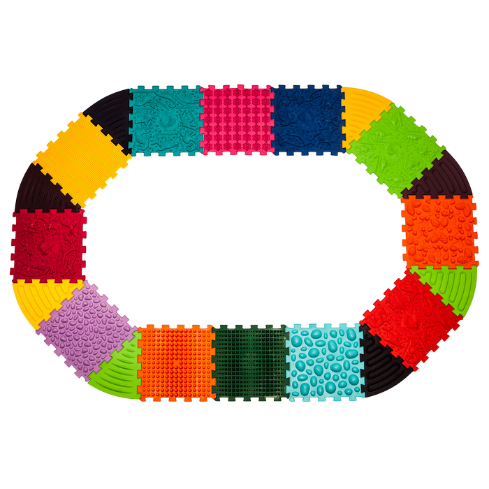 Ortopēdisko paklājiņu komplekts "Dinosaurs Puzzle 12 + 8"