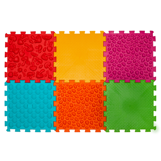 Ortopēdisko paklājiņu komplekts "SOFT Puzzle Mega Mix 6"