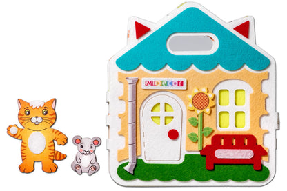 Книжка-игрушка из фетра "Дом Котофея"