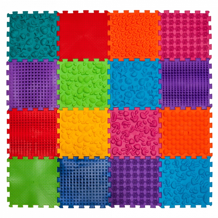 Ortopēdisko paklājiņu komplekts "Puzzle Mega Mix 16"