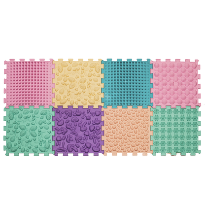 Ortopēdisko paklājiņu komplekts "Puzzle Mix Pastel 8"