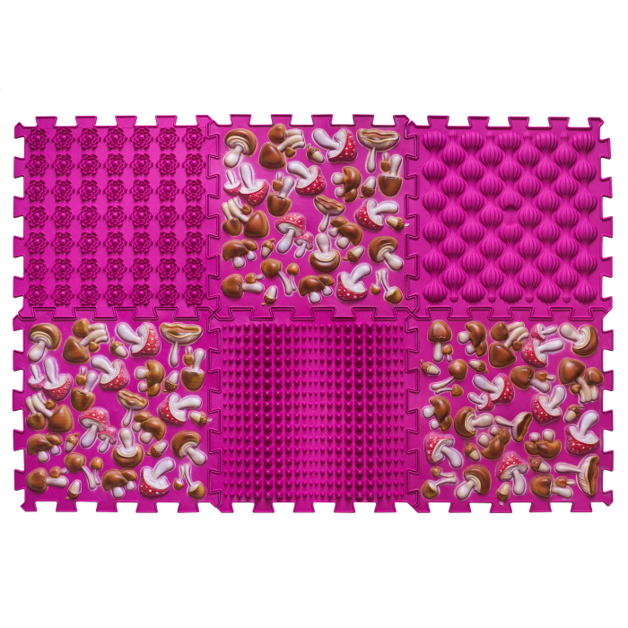 Ortopēdisko paklājiņu komplekts "Pink Mushroom 6"