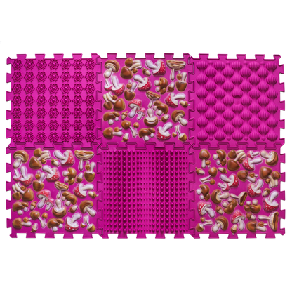 Ortopēdisko paklājiņu komplekts "Pink Mushroom 6"