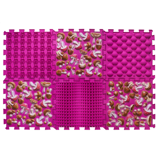 Ortopēdisko paklājiņu komplekts "Pink Mushroom 6"