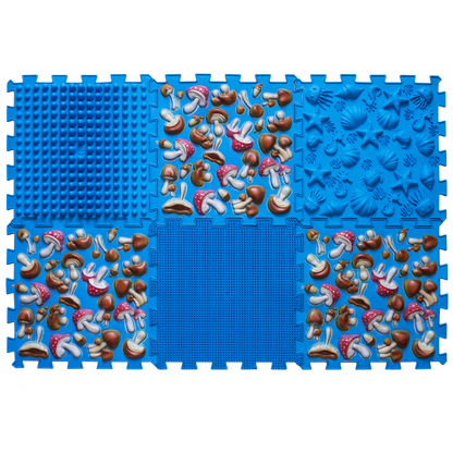 Ortopēdisko paklājiņu komplekts "Blue Mushroom 6"