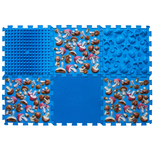 Ortopēdisko paklājiņu komplekts "Blue Mushroom 6"