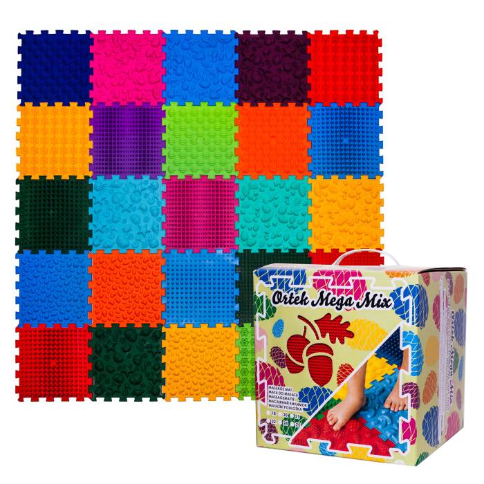 Ortopēdisko paklājiņu komplekts "Puzzle Mega Mix 25"
