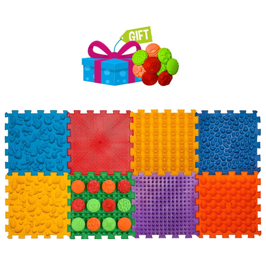 Ortopēdisko paklājiņu komplekts "Puzzle Mix 8 + PATTERNS"