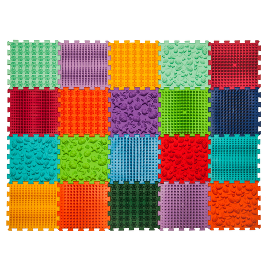 Rehabilitācijas ortopēdisko paklājiņu komplekts "HARD Puzzle Mega Mix 20"