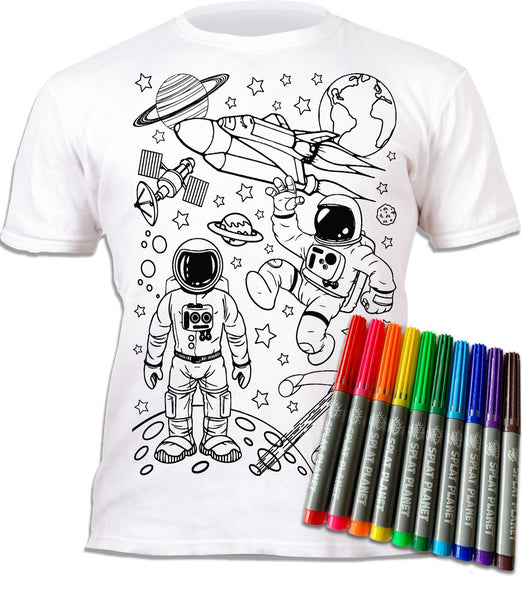 Krāsojamais t-krekls "Space"