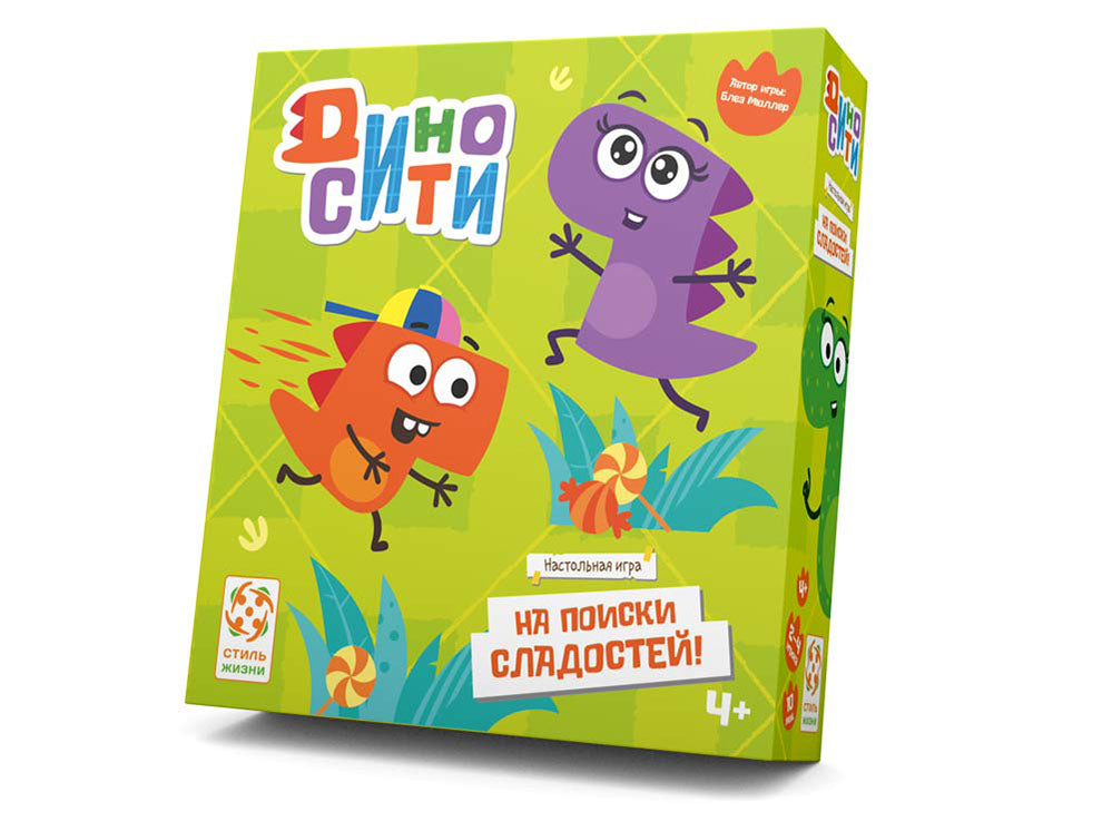 Galda spēle "Dino City. Saldumu meklējumos"