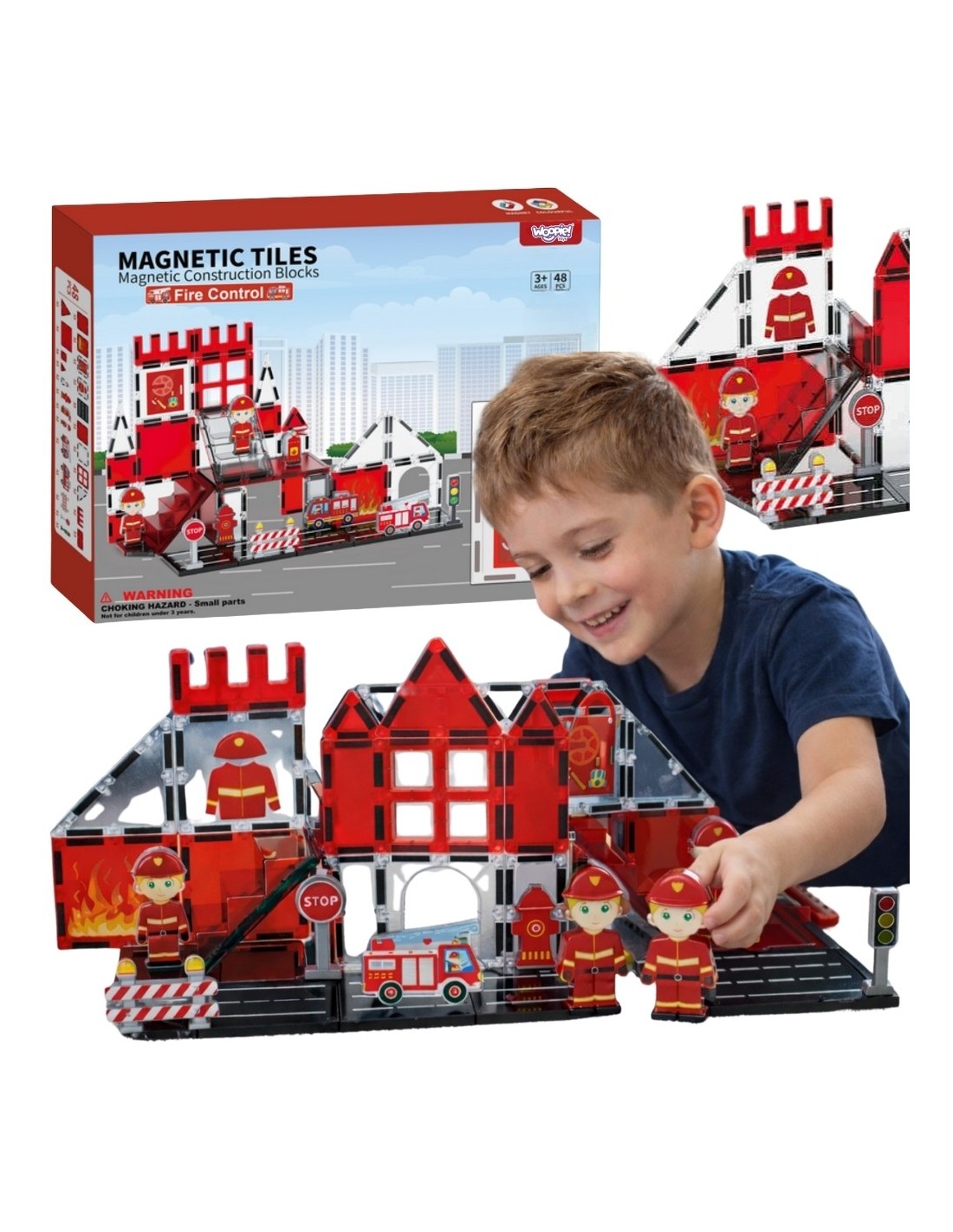 3D Magnētiskais konstruktors"Fire Control" (48 det.)
