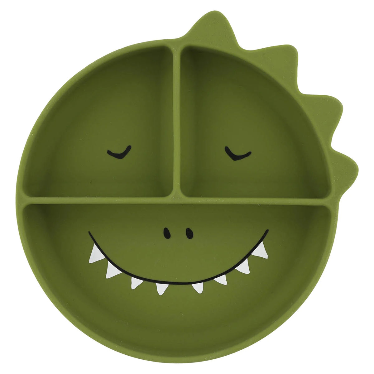 Silikona šķīvis ar piesūcekni "Mr. Dino"