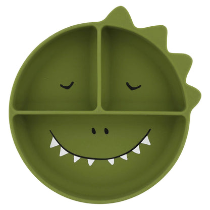 Silikona šķīvis ar piesūcekni "Mr. Dino"