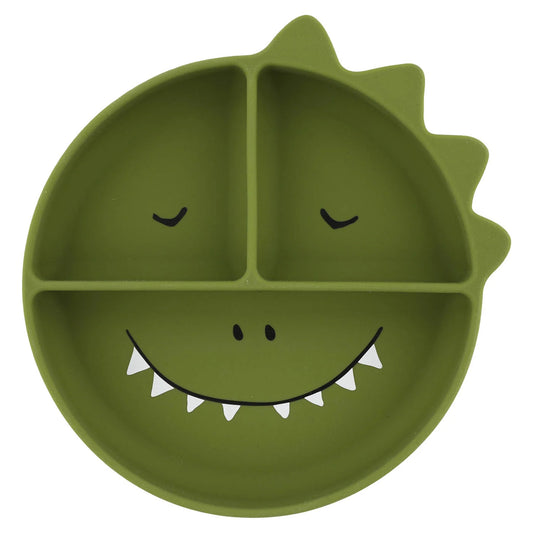 Silikona šķīvis ar piesūcekni "Mr. Dino"