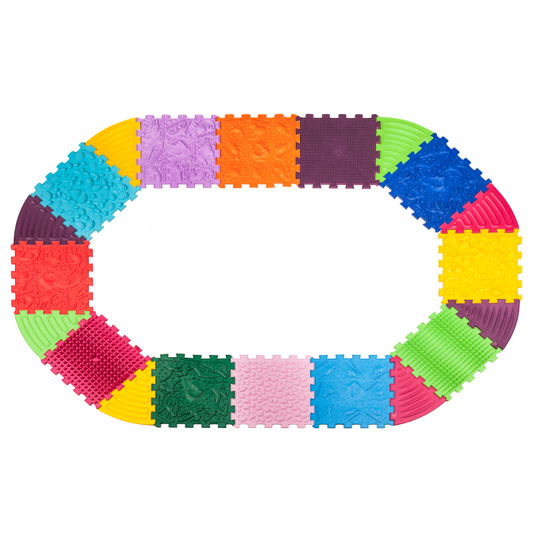 Ortopēdisko paklājiņu komplekts "Dinosaurs Puzzle 12 + 8"