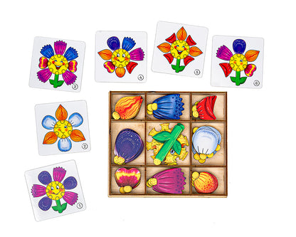 Koka spēle-konstruktors "Ziedu dārzs"