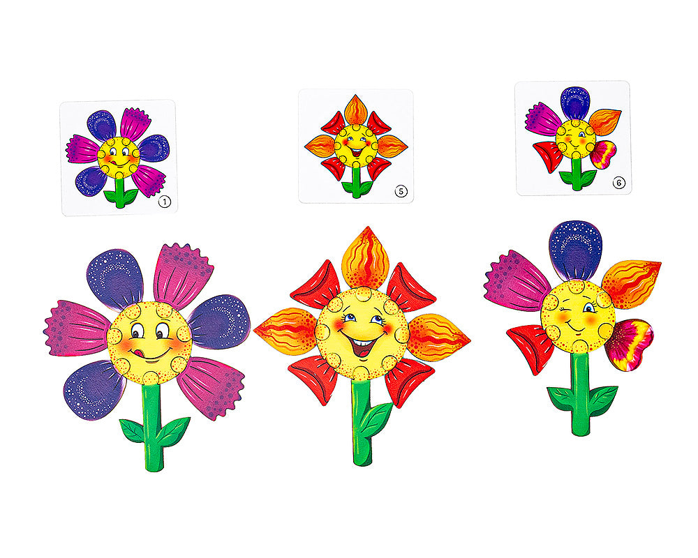 Koka spēle-konstruktors "Ziedu dārzs"