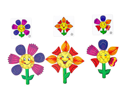 Koka spēle-konstruktors "Ziedu dārzs"